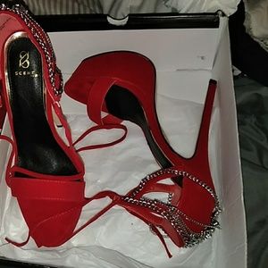 Red size 8.5 heels